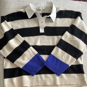 Madewell Cashmere-Wool Blend Rugby Sweater